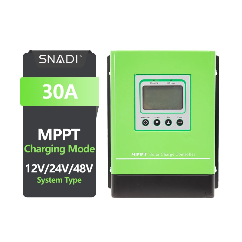 

Контроллер заряда солнечной батареи SNADI 12 В, 24 В, 48 В, 30 А, 150 В постоянного тока, контроллеры заряда солнечной батареи MPPT для зарядки солнечной системы