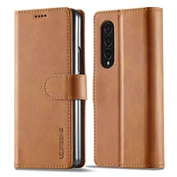 for samsung galaxy z fold 3 case with card pocket folding flip cover wallet leather book case for galaxy z fold 3 fold3 coque