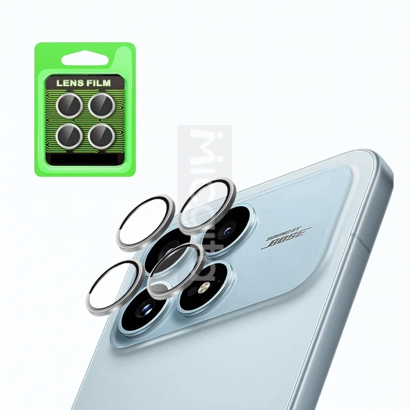 Фото Matel Ring Защитная пленка для камеры для Xiaomi POCO F8 Pro Стеклянная защита для объектива камеры 3D-дизайн Полное покрытие 1/2 шт. №1