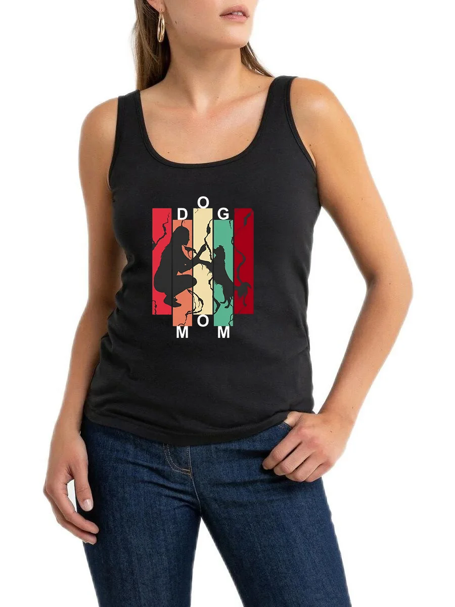 

Lasting Charm Dog Mom Design Sexy Tank Top Pet Lovers High Quality Pure Cotton Customizable Sleeveless Tops