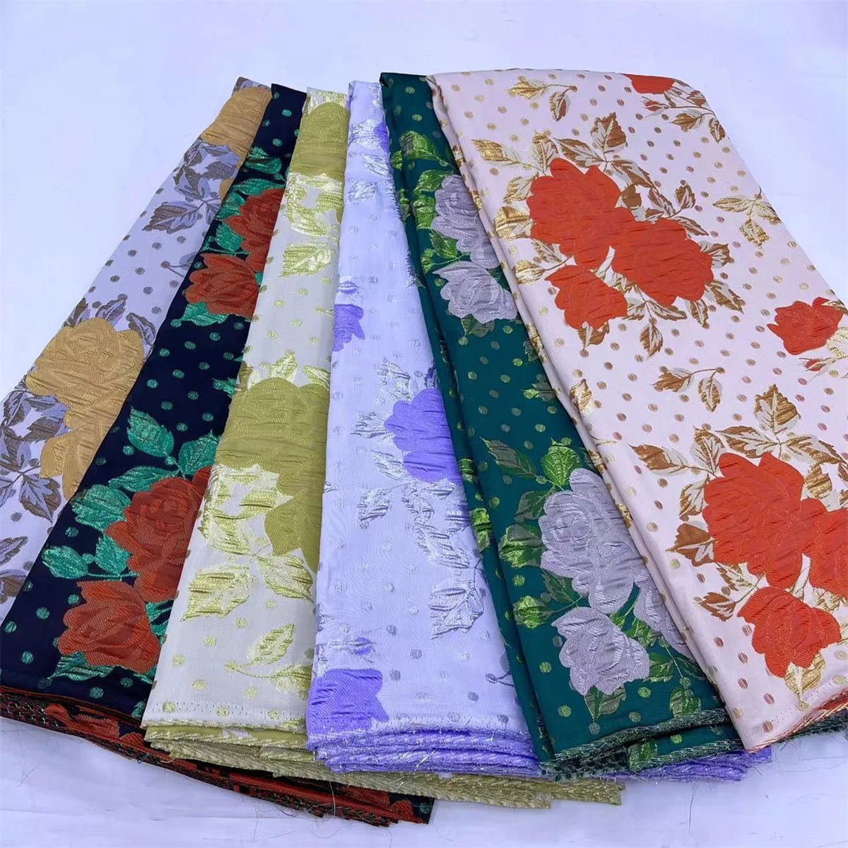 Нигерийская дамасская парчовая кружевная ткань 2024 высококачественная