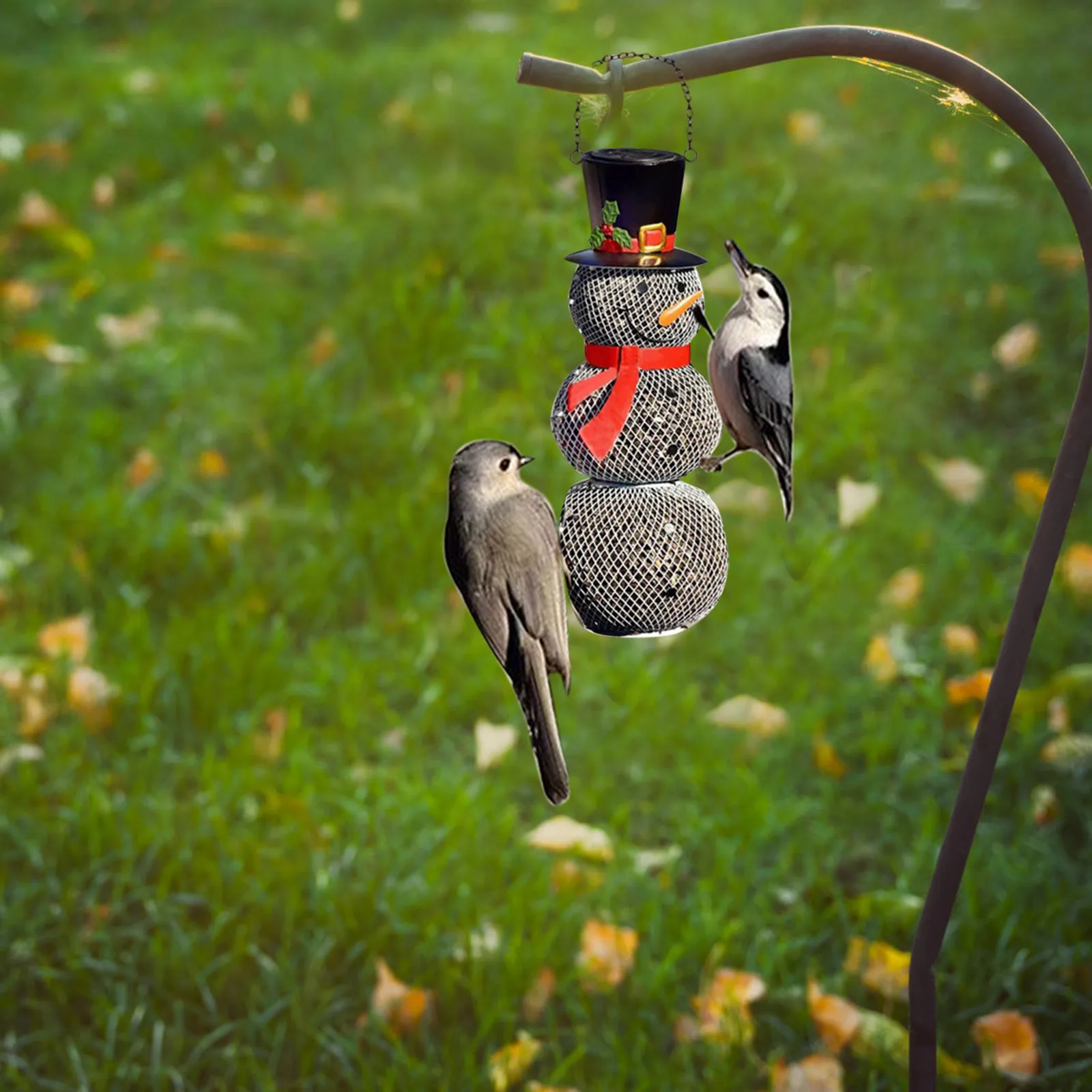 Дикая кормушка для птиц снеговик металлическая подвесная сетка Кормушка Для