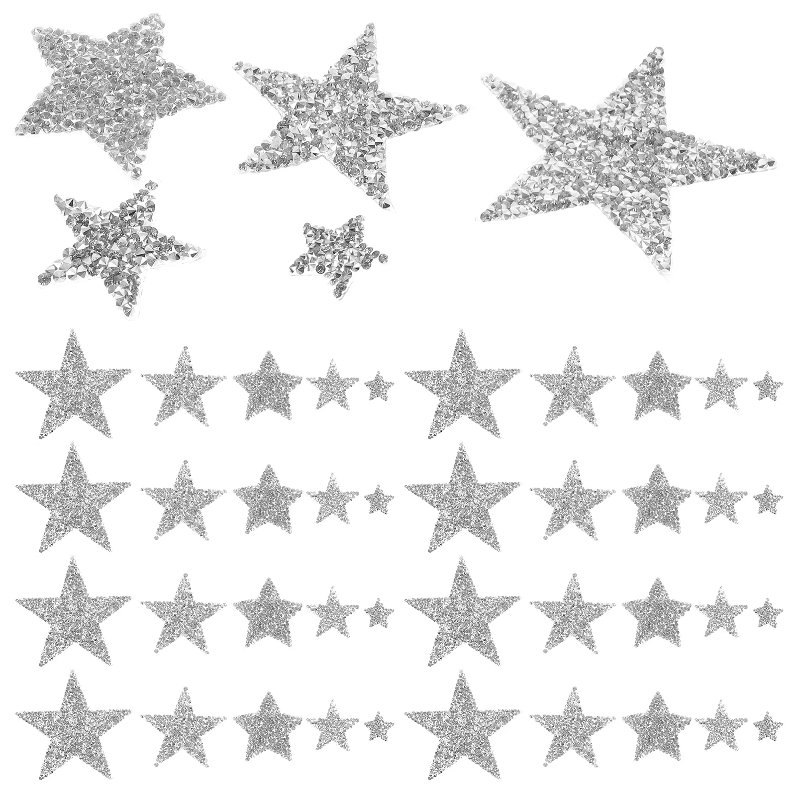 

Five-pointed Star Cloth Sticker Patch Exquisite Diamond Applique Patches Clothes Appliques