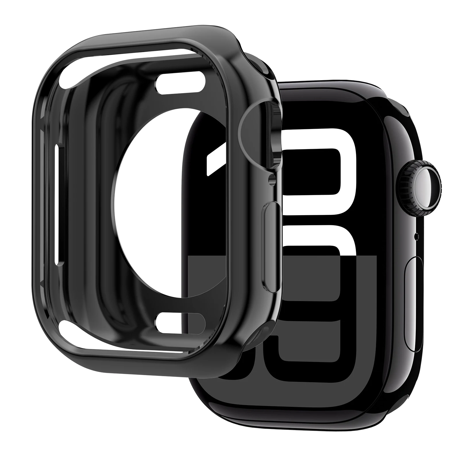 Фото Полый чехол из ТПУ для Apple Watch 10, 46 мм, 42 мм, аксессуары, без защиты экрана, мягкий защитный бампер, чехол iWatch Series 11, 46 мм №1