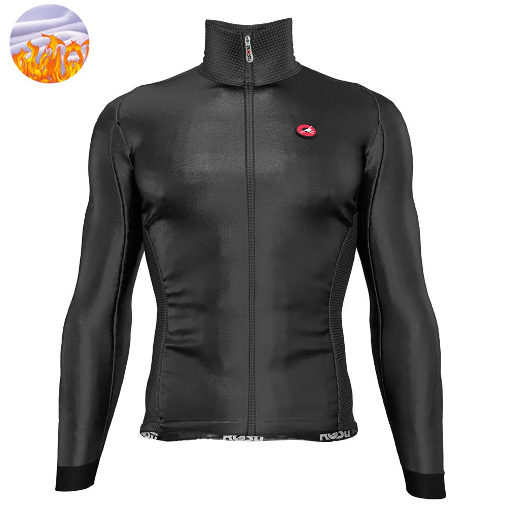 

2023Rosti Winter Thermal Fleece Jacket Cycling Uniform Men Long Sleeve Road Bike Outdoor Bike Mtb Clothing Warm Fleece Ciclismo