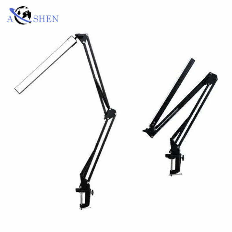 LED Table Lamp Metal Folding Clip On USB LED Eye Protection Light Long Arm Stand Lamp