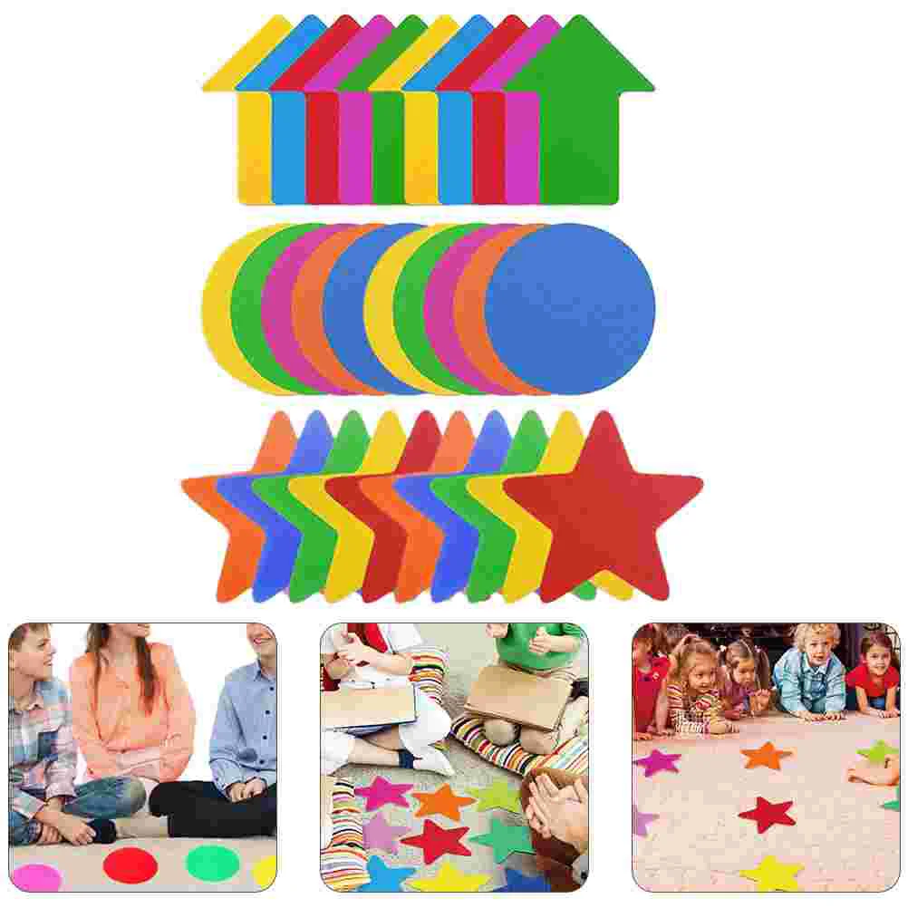 

30 Pcs Carpet Markers Wear-resistant Sticker Round Area Rugs Spot Interesting Funny Nylon Household Child