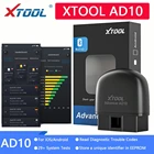 Диагностический сканер XTOOL AD10 OBD2, считыватель кодов двигателя с многоязычной поддержкой, PK mini elm327 v1.5 CR3001 CR319 AD310