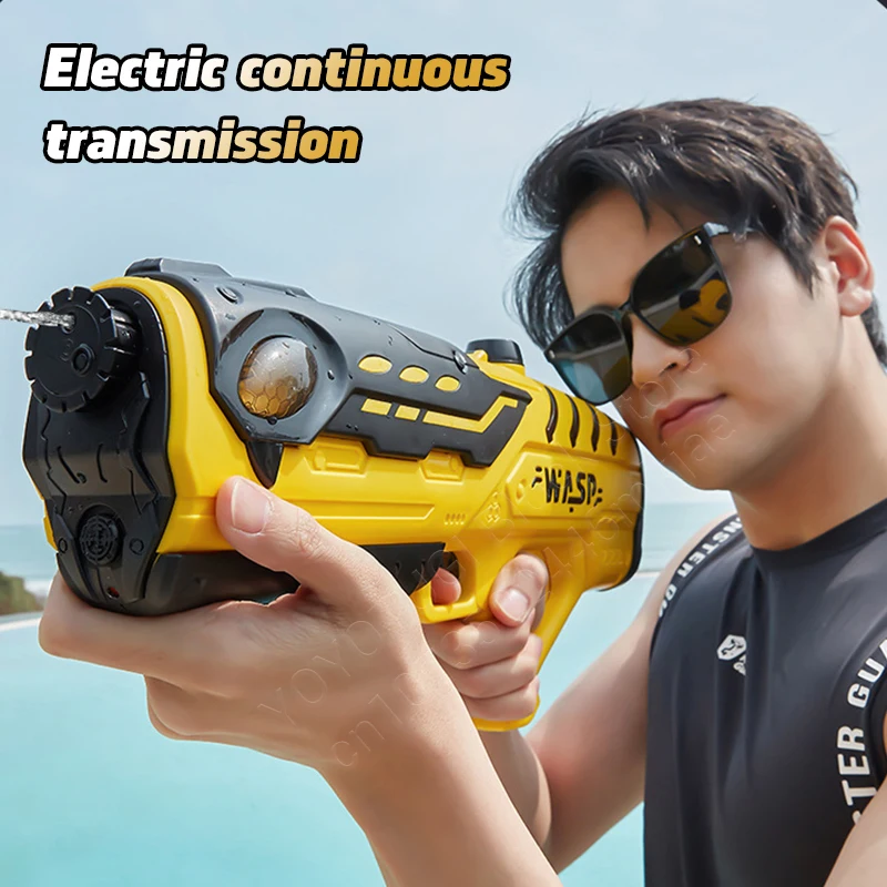 

Fully Automatic Water Gun 3-Nozzle Electric Toy Water Gun One Click Water Injection Summer Adult And Children Outdoor Water Toy