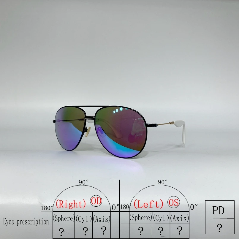 

Солнцезащитные очки в металлической овальной оправе для женщин, Стильные Мужские Рецептурные очки-авиаторы, с синими и золотыми светоотражающими линзами, 26