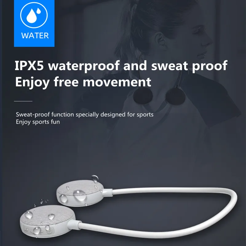 Bluetooth-динамик с креплением на шею портативный беспроводной стереозвук
