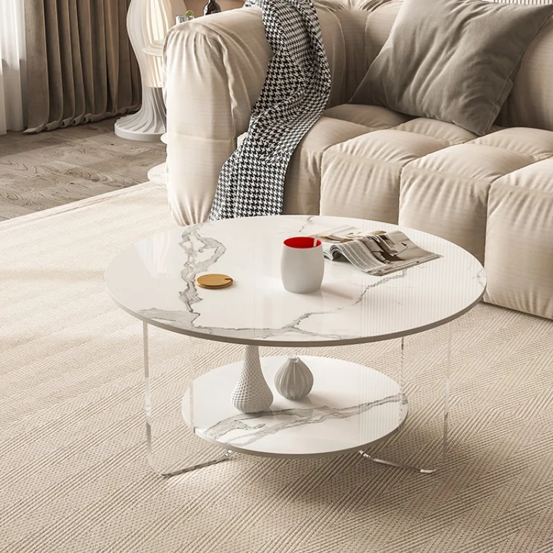 

Роскошный круглый журнальный столик, современные комоды, скандинавские искусственные кофейные столики, кушетки для хранения, мебель для гостиной