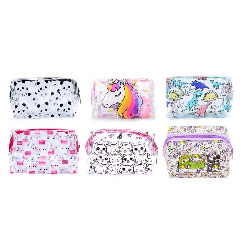 

Cute Clear Transparent Plastic PVC Travel Makeup Cosmetic Toiletry Zip Bag Pouch
