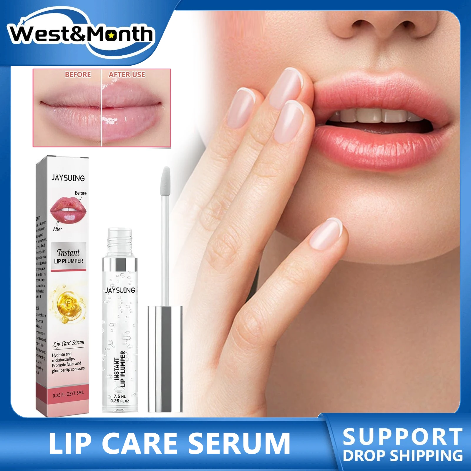 

Lip Care Serum Anti-cracking Moisturizing Fade Lip Fine Lines Increase Lip Elasticity Repairing Nourishing Lip Balm Skin Care