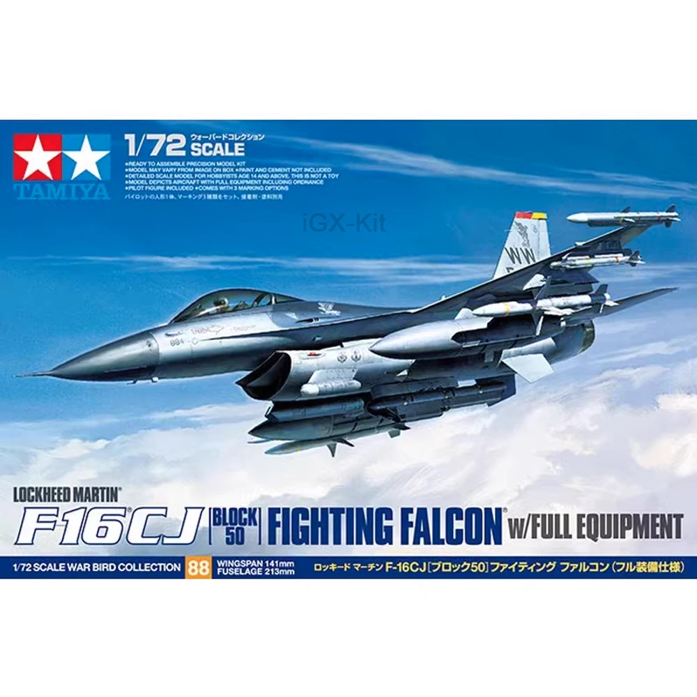 Tamiya 60788 масштаб 1/72 США F16 F-16CJ боевой сокол-истребитель хобби ремесло игрушка