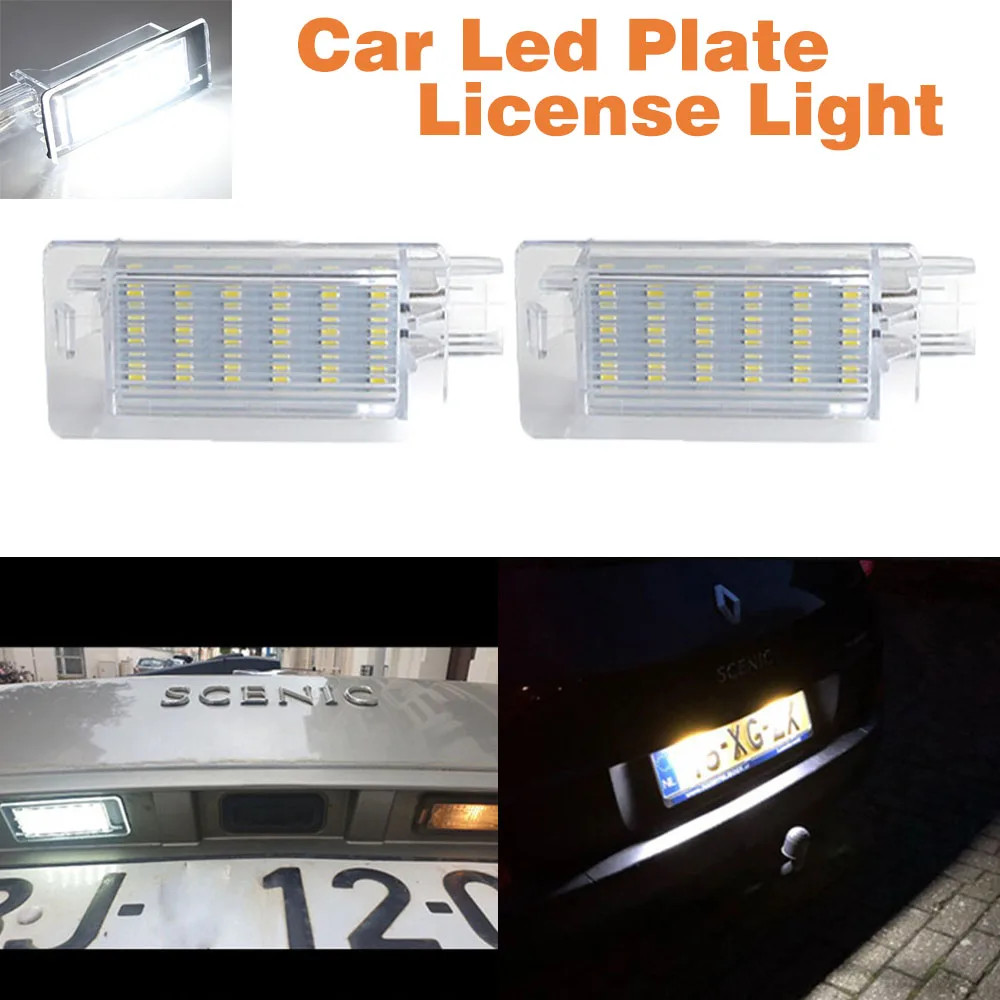 

LED License Number Plate Light Lamps For Renault Grand Scenic 2 3 Grand Modus Laguna Sport Tourer 2 3 Espace 4 Latitude L70 Zoe