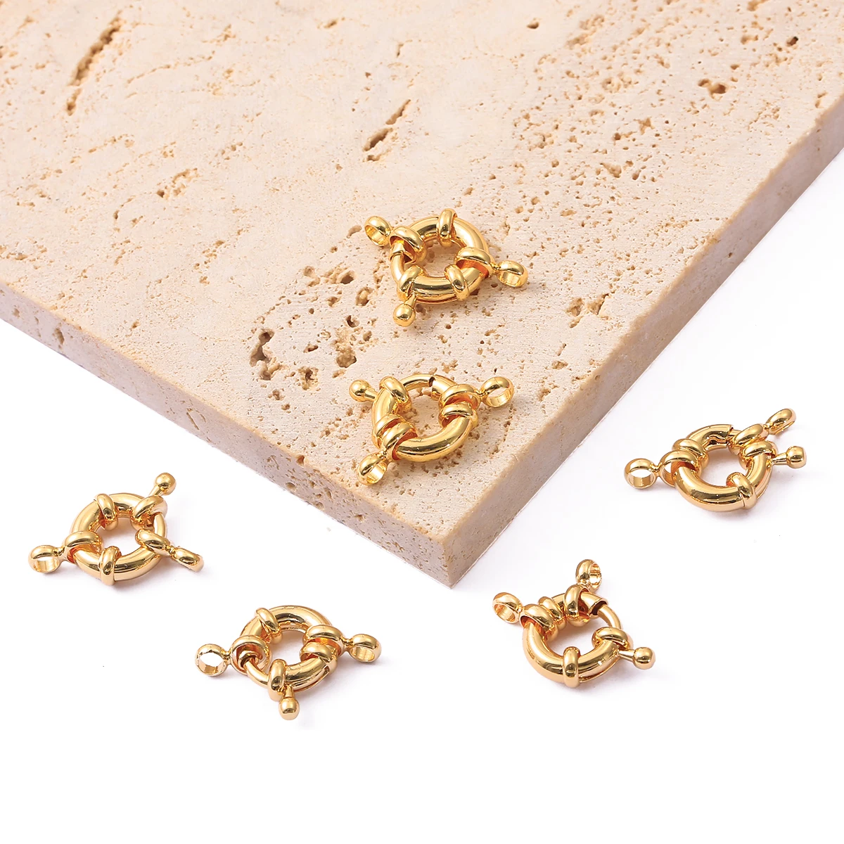 Позолоченные застежки-коннекторы для браслетов-шармов застежки ювелирных