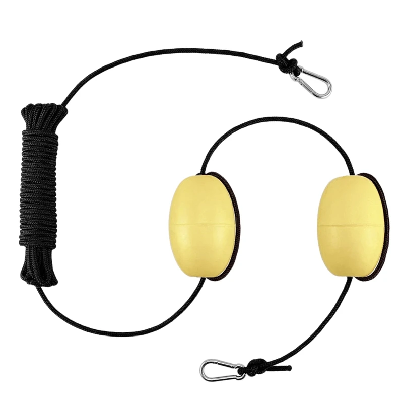 

Kayak Tow Rope Boating Floating Throw Anchor Line With Dual Floats End Clips Float Rope Buoy Gear Accessorie