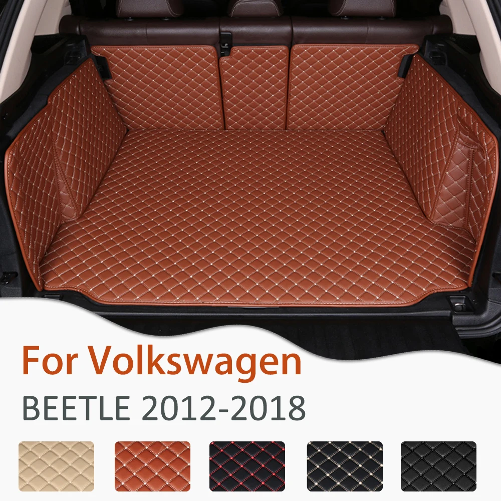 

for Volkswagen BEETLE 2012-2018 Leather Car Trunk Mat Dirt Resistant Mat Trunk Car Boot Liner Accessories 2014 2015 2016 2017