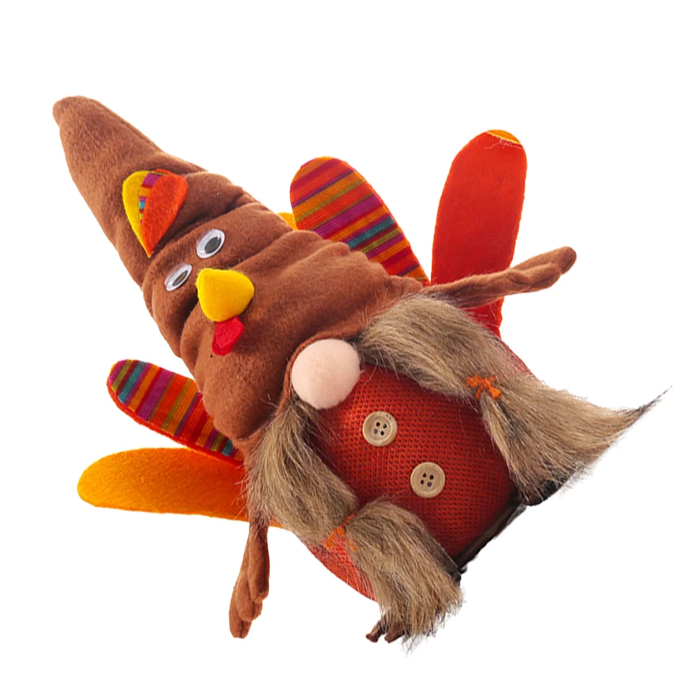 

Glowing Turkey Decor Thanksgiving Faceless Dining Table Gnomes Ornament Electronic Component Room