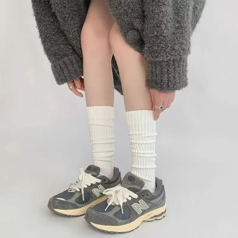 Вязаные осенние леггинсы для похудения в американском стиле серые женские чулки