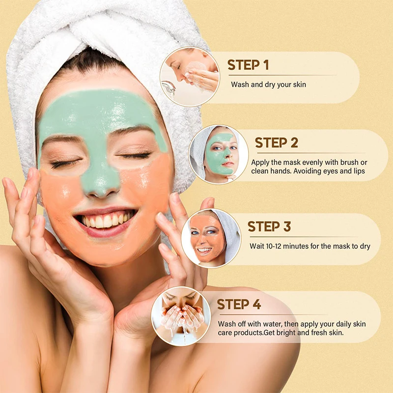 Чистая маска для лица двухцветная очищающая маска-карандаш мазка пор