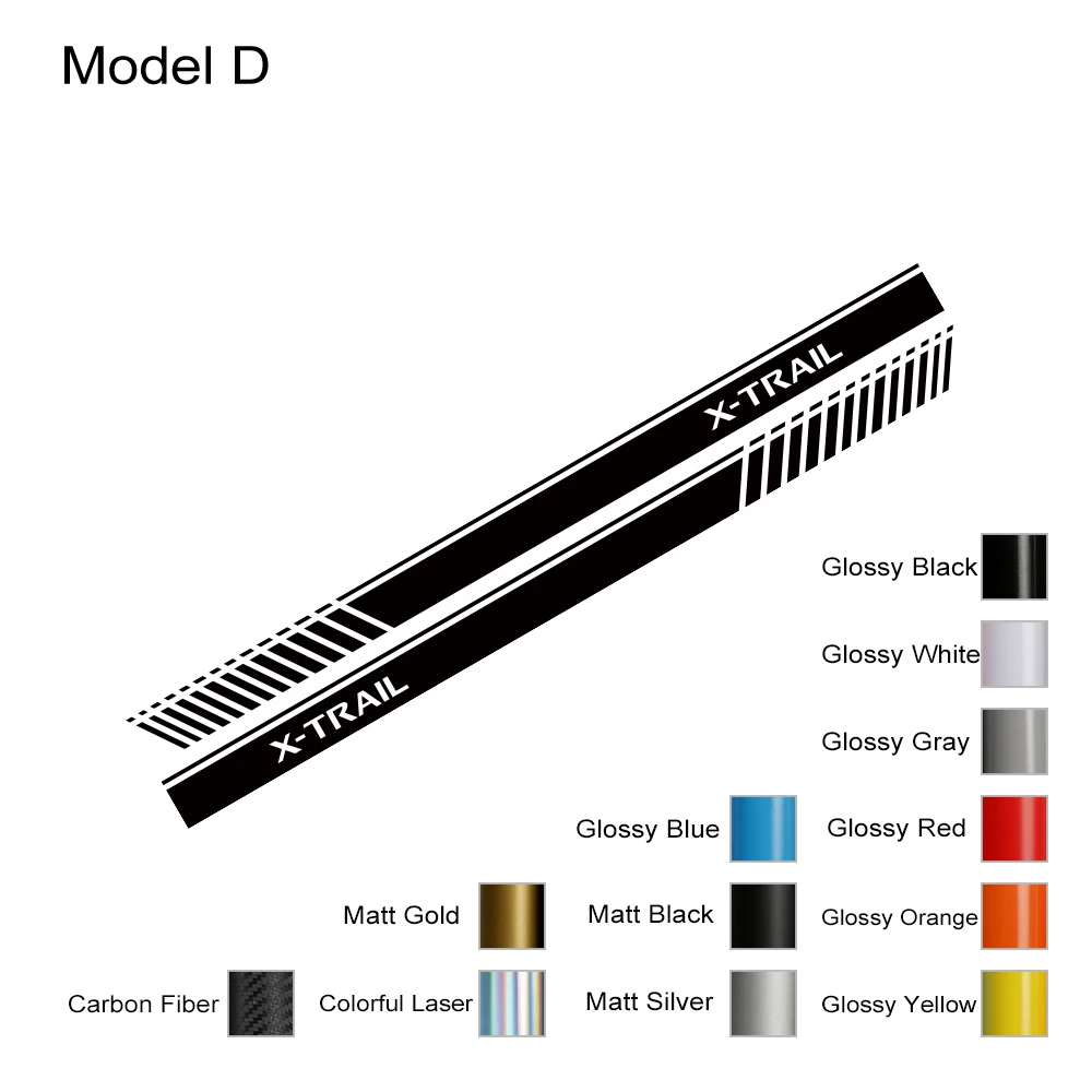 

2 шт., спортивные виниловые наклейки на дверь автомобиля, для Nissan X-trail T30 T31 T32 T33