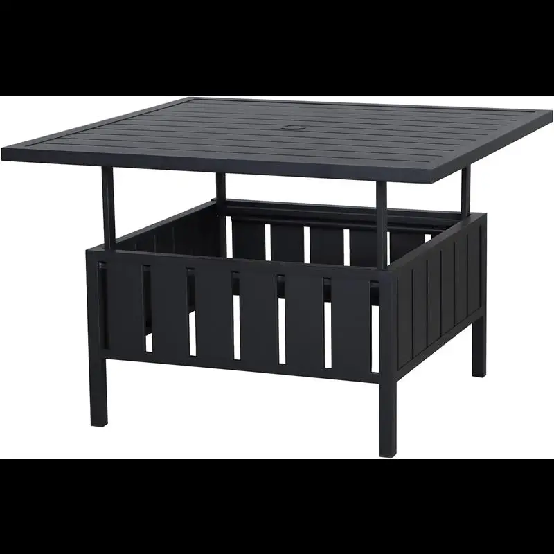 

Уличные обеденные столы VHPVHP, уличный стол, обеденный террасный стол, уличная Обеденная Мебель, регулируемая, прямоугольная, стальная (черная)
