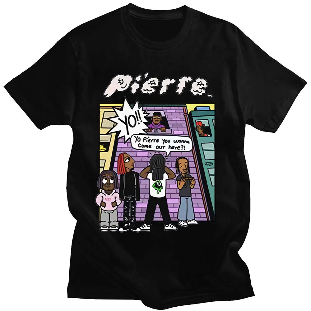 

Футболка Playboi Carti в стиле аниме мультфильма, уличная одежда в стиле хип-хоп, трендовые мужские футболки унисекс большого размера Tupac 2pac в стил...