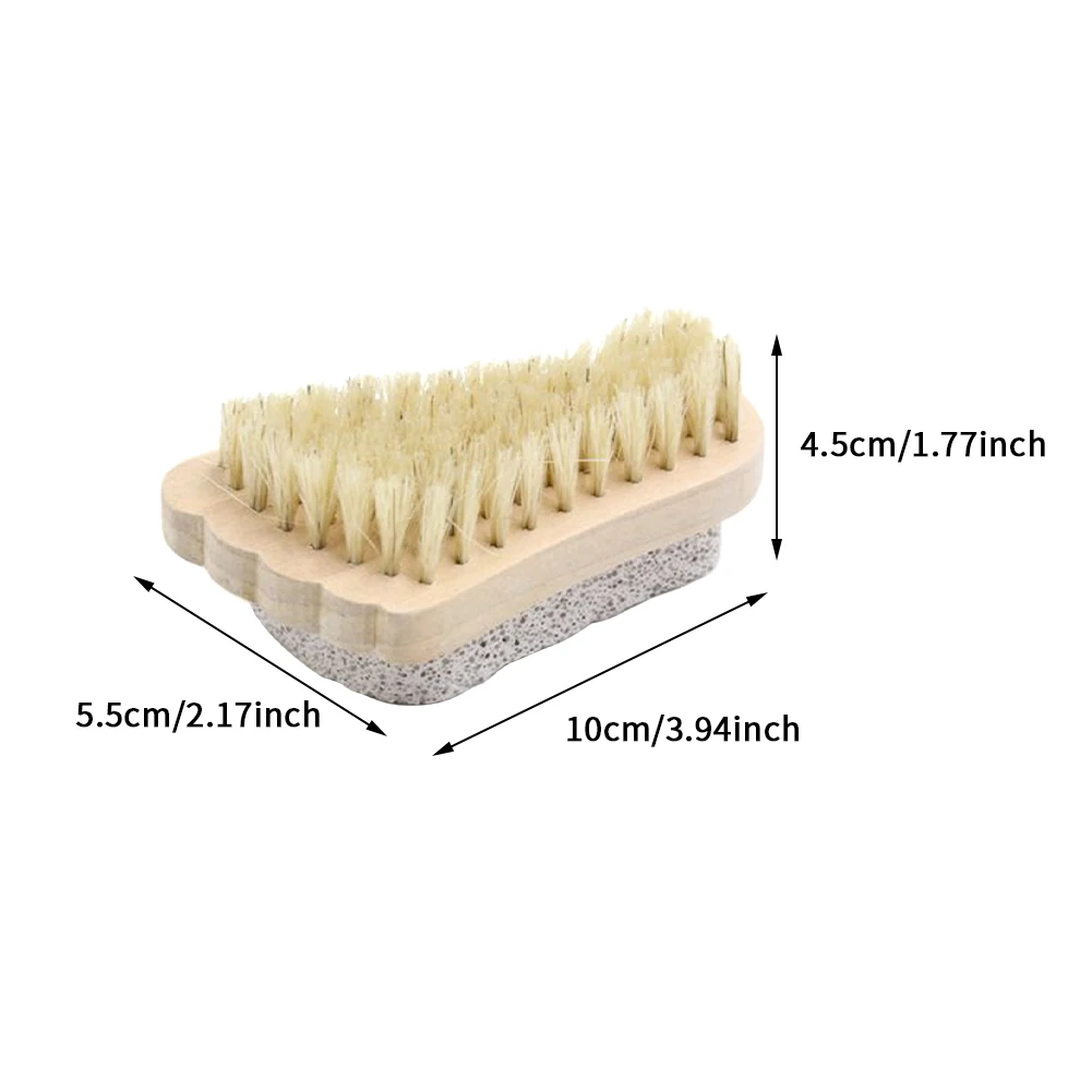 

Natural Hair Corn Foot Brush Exfoliate Cleansing Pumice Stone Dead Skin Double Sided Durable Callus Removal Massage Ergonomic