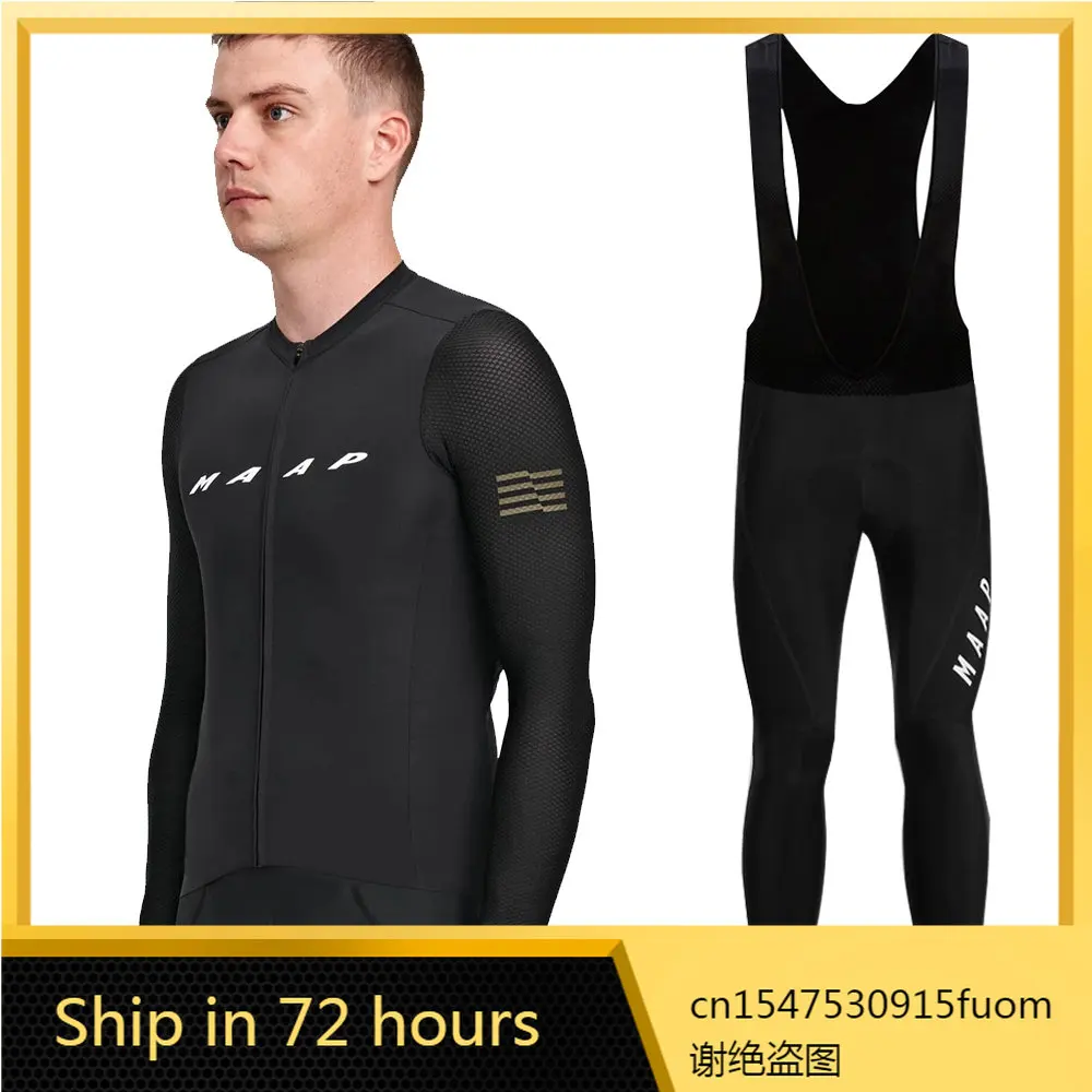 

MAAP Men Spring/Autumn Cycling Long Jersey Pants Shirts Suits Maillot Male Ciclismo Sleeve Quick Dry MTB Bike Clothing Sets Wear