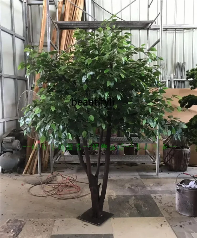 Эмуляционное поддельное дерево имитация комнатного баньяна большое растение