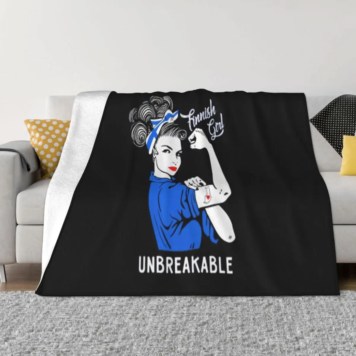 Финская девушка Небьющийся финский флаг оптовая продажа 2021 последняя диджейская