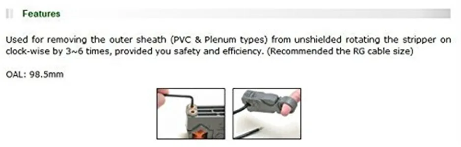 Роторный инструмент для зачистки коаксиальных проводов резки кабеля режущий