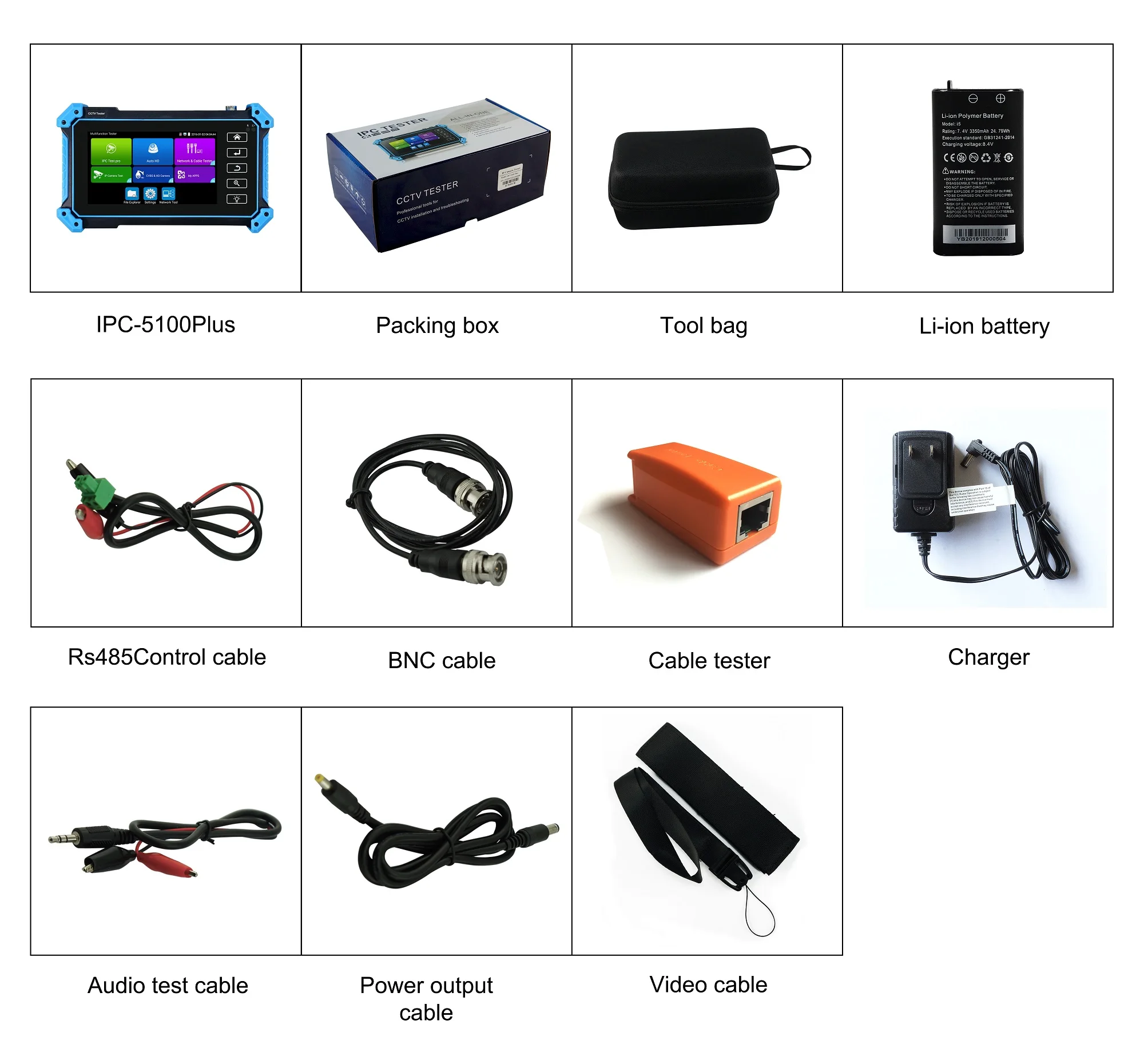 Тестер для систем видеонаблюдения 5 дюймов 4K VGA HDMI CVI TVI AHD SDI |
