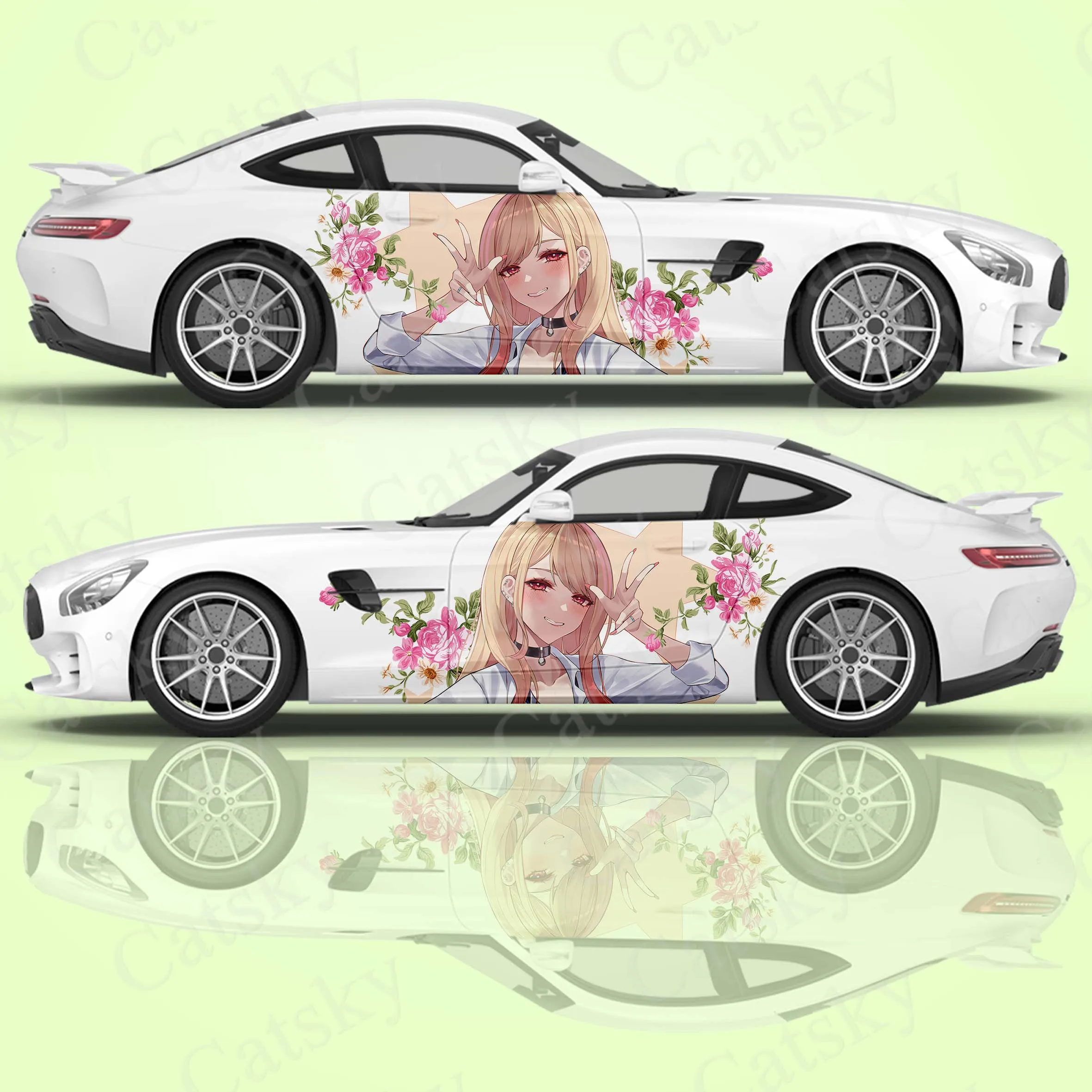

My Dress-Up Darling Car Body Stickers Anime Itasha Vinyl Car Side Decal Sticker Anime Car Body Sticker