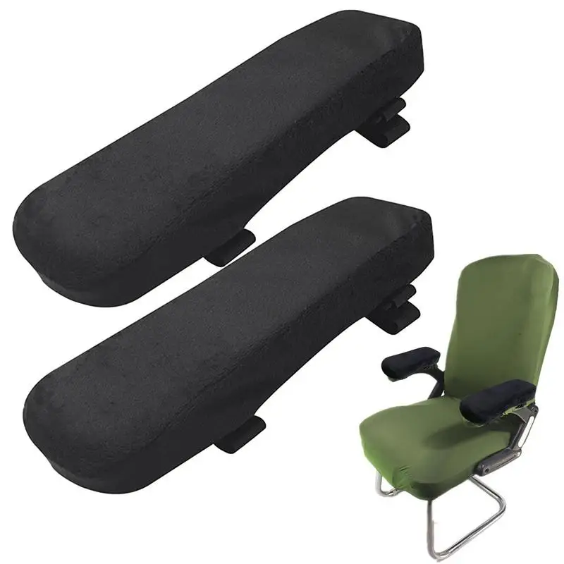 

Black Single Office Chair Parts Arm Pad Memory Foam Armrest Cover Cushion Pad For Home Office Chair Comfortable Elbow Pillow