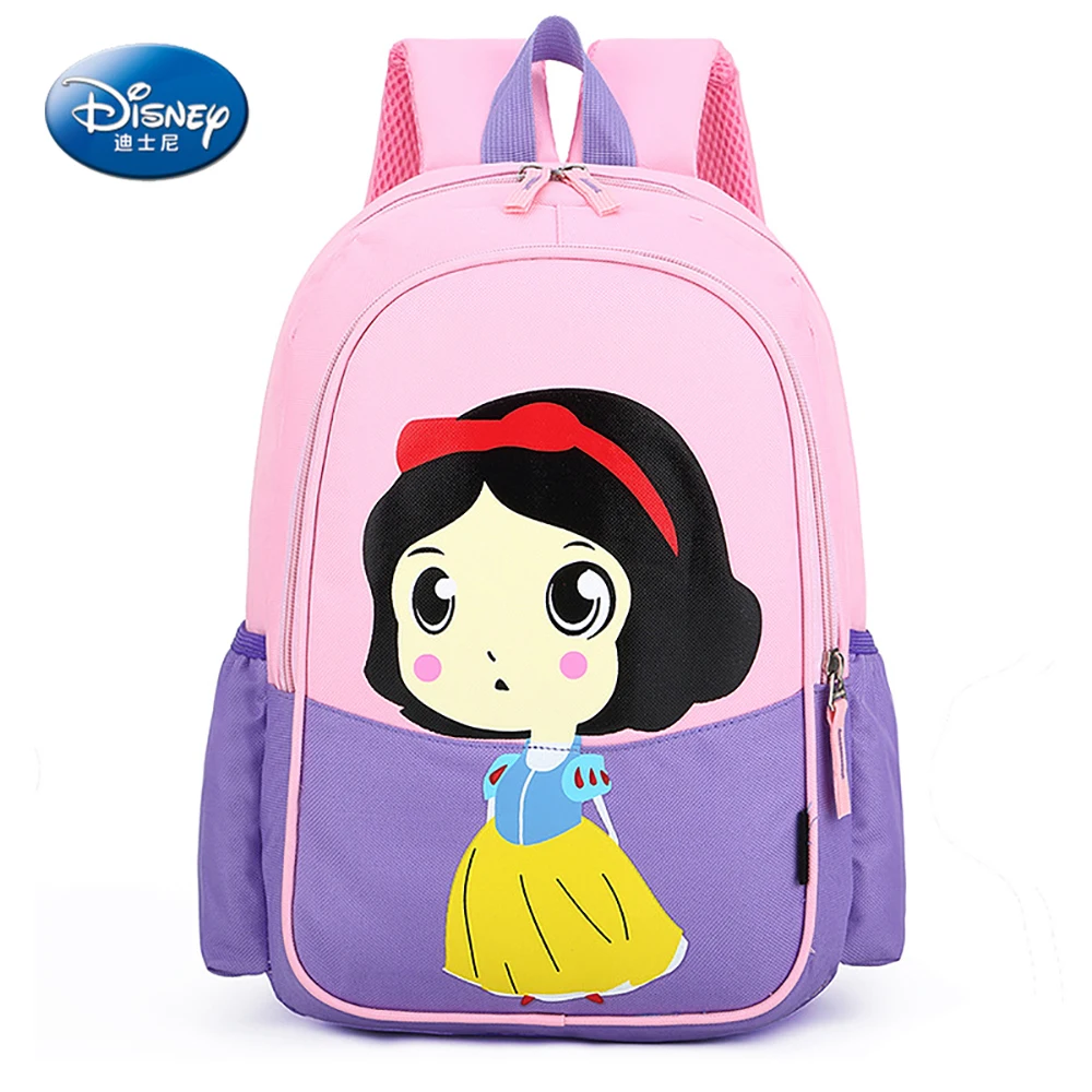 Детские школьные ранцы Disney для девочек, милые рюкзаки с белоснежным принтом, модные легкие сумки