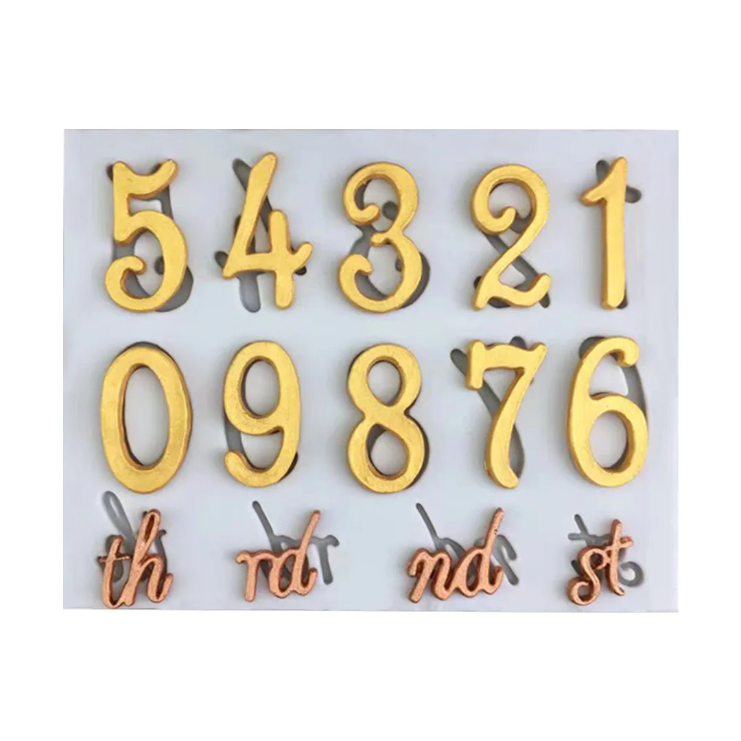 

Numbers 0-9 font years silicone mold baking fondant cake tool chocolate mold