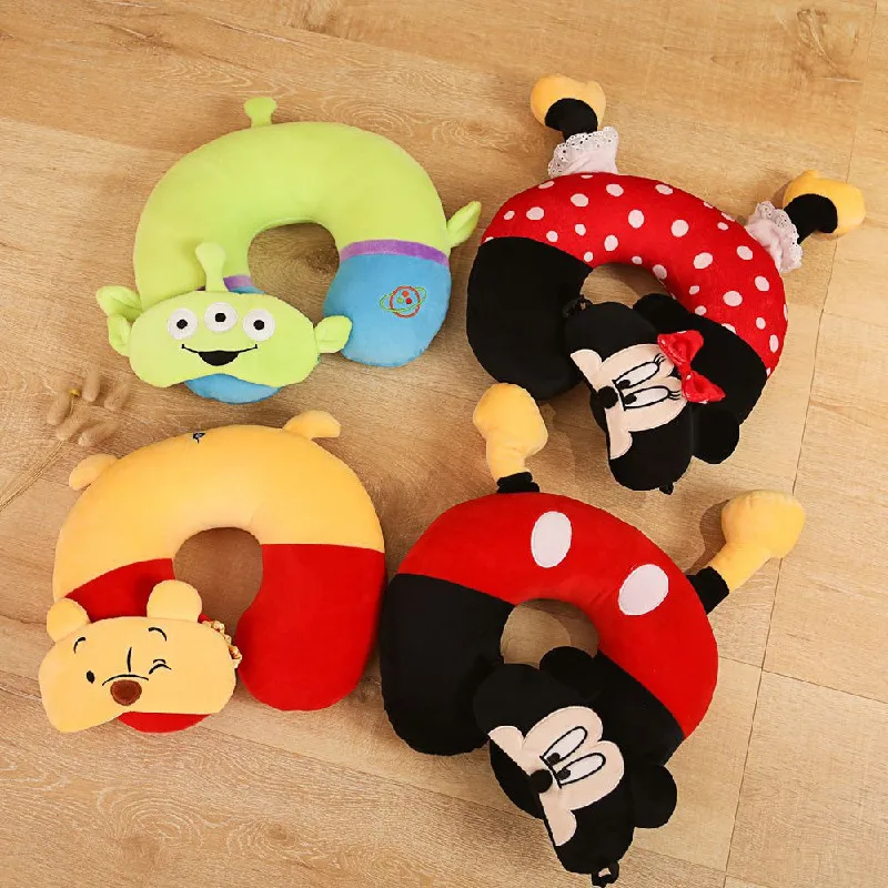 

Disney Cartoon Winnie Alien Minnie Mickey Mouse Eye Mask Travel Portable U-Shaped Office Neck Guard Afternoon Sleeping Pillow