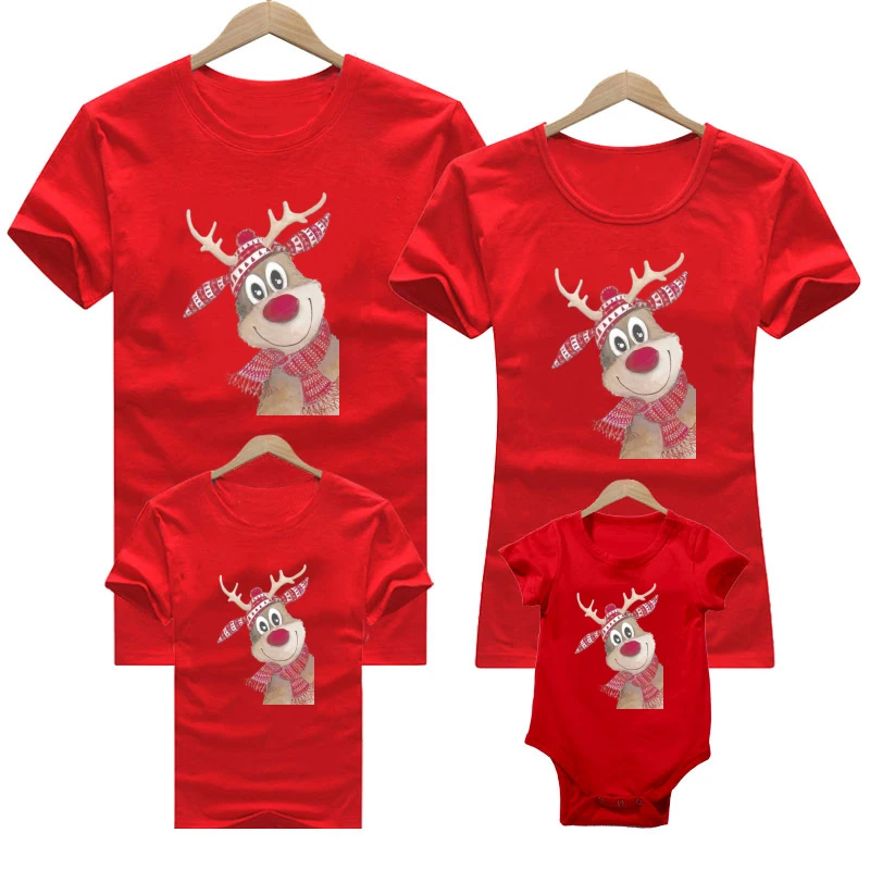 

Рождественские Семейные одинаковые наряды, футболка для мамы, детей, одежда для мамы, папы, ребенка, девочки, комбинезон, Рождественский оле...