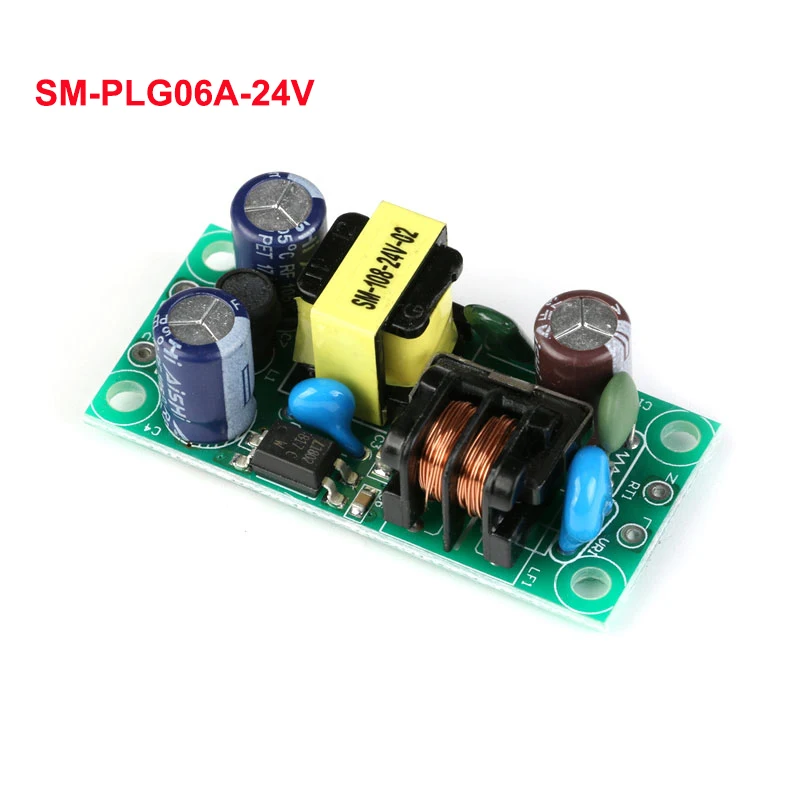 

AC-DC от 220 В до 24 В, изолированный модуль источника питания, SM-PLG06A понижающий преобразователь, понижающий модуль, плата импульсного источника ...