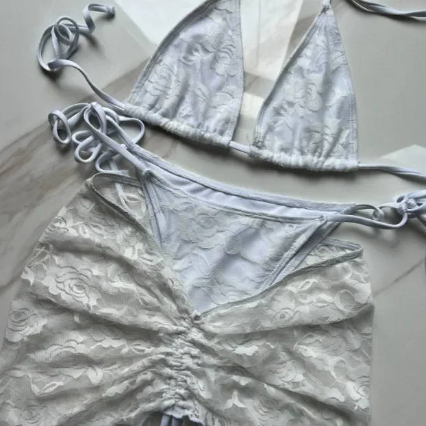 Вязаная юбка-бикини трехсекционный темно-европейский и американский