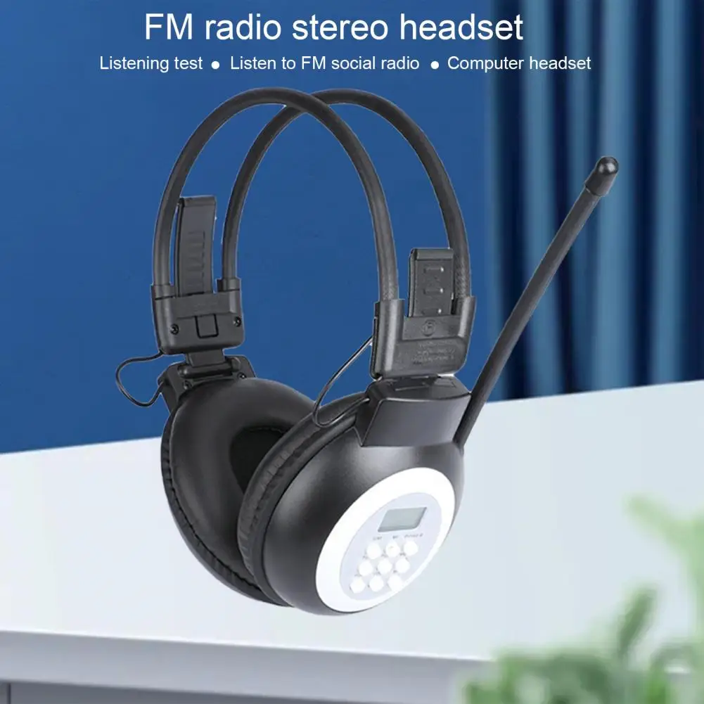 Stereo Sound Comfortable 50-108MHz FM Radio Wireless Headphone for Student