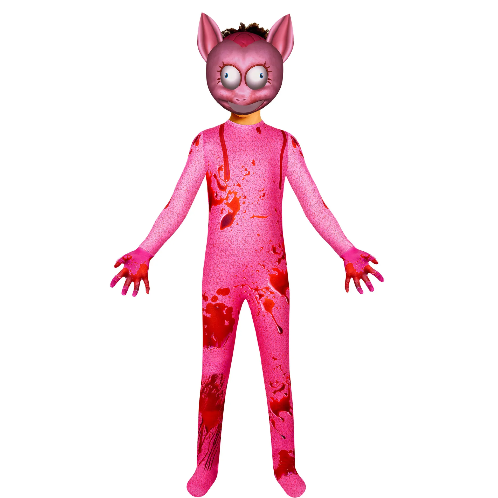 Fancy Halloween Costumes for Kids FNAF Scary Pony Cosplay Boys Girl Bodysuit Mask Cartoon Carnival Party Clothing Jumpsuits images - 6