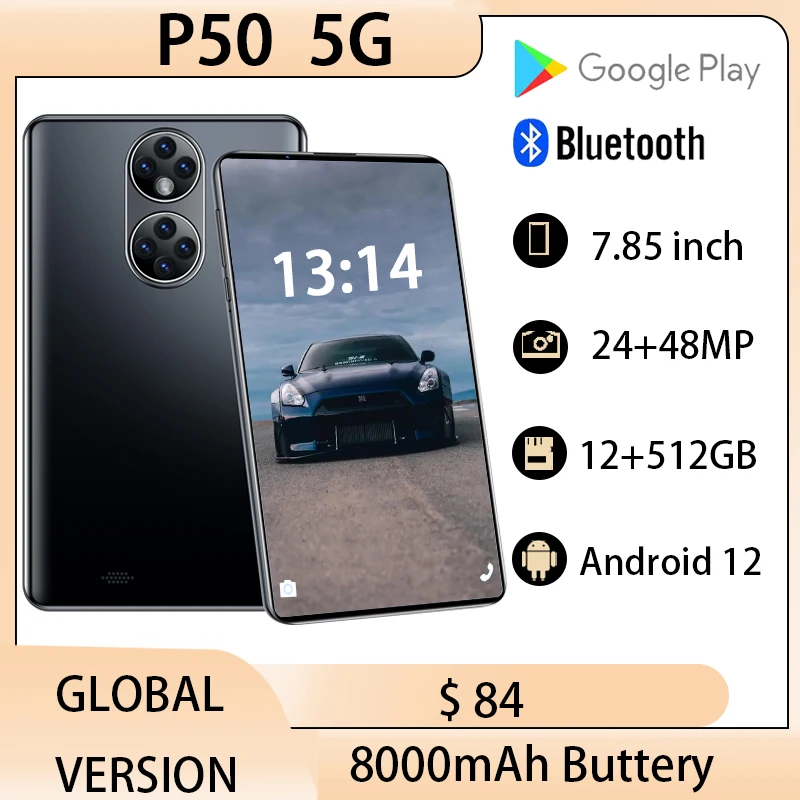 

Планшетный ПК P50 глобальная версия Type-C 8800 мАч 7,85 дюймов Android 11 GPS 48 МП 12 ГБ 512 ГБ Google Play с двумя SIM-картами и клавиатурой