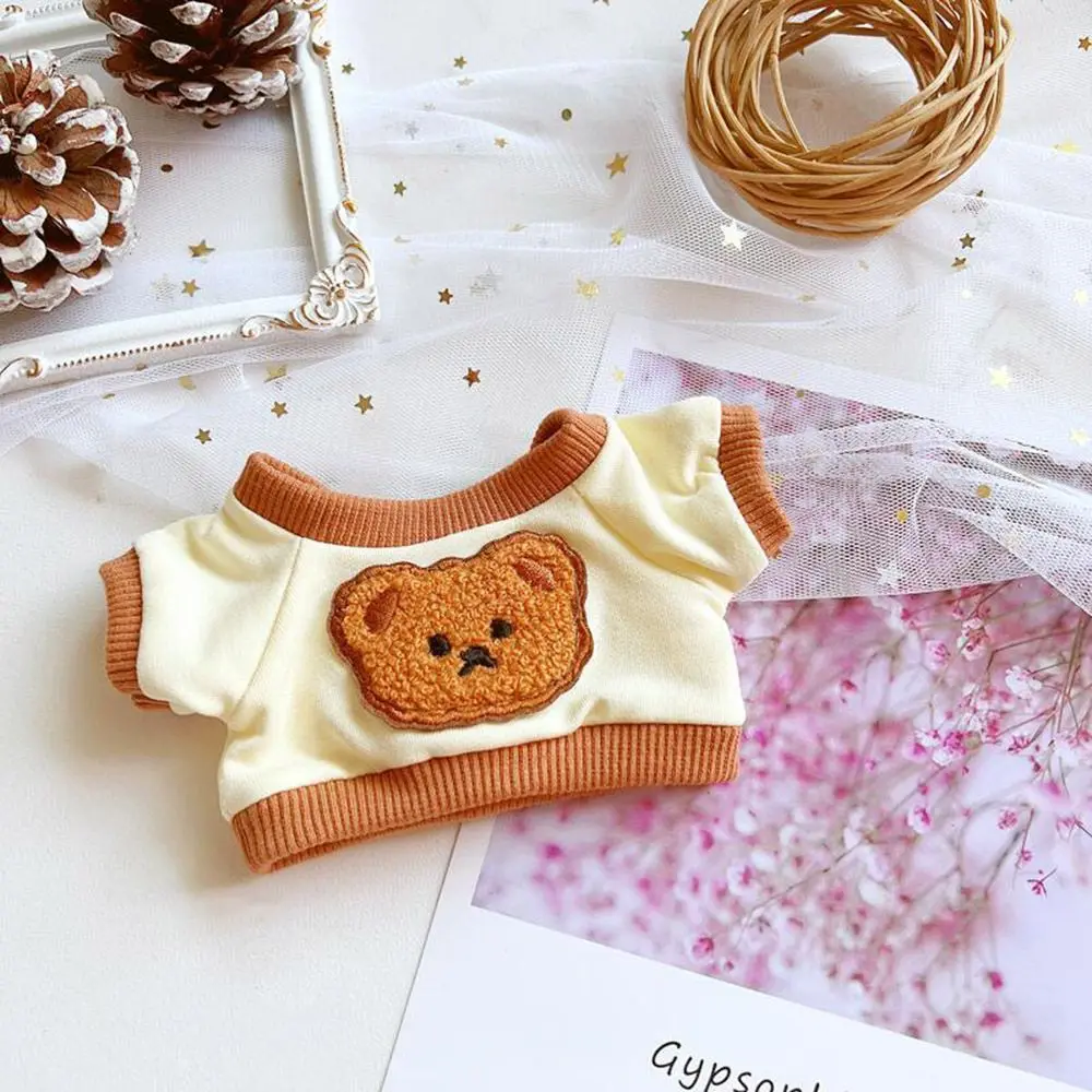 

New Bear Mini Hoodies Clothes for 20cm Doll Sweater Plush Toy Doll Accessories Makeup Game Pants Collocation Kids Toy Gifts