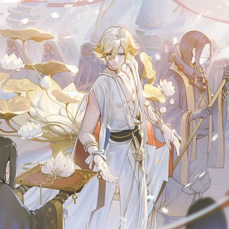 Парик для косплея Onmotorola Ji из аниме taishakuten короткие волосы с белым порошком и