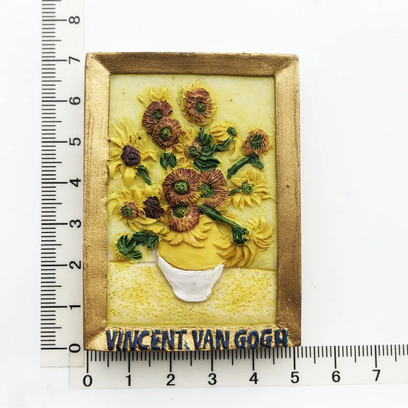 

Vincent Van Gogh Fridge Magnet,Creative,Travel,Commemorate,Crafts,3D,Ornaments,Magnetism,Resin Material,Refrigerator Stickers
