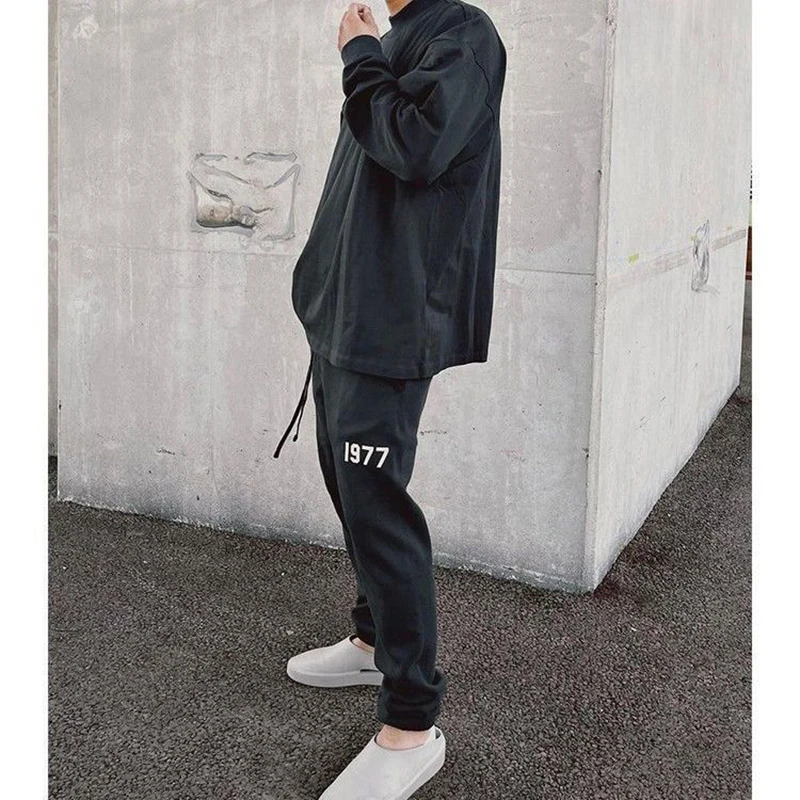 Men Essentials Pant Women 1977 Korean Casual Joggers Sets Pullovers Designer Fashion Sweatshirt Stone Streetwear Cotton Trousers images - 6